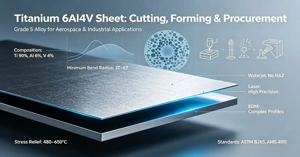 How Is Titanium 6Al4V Sheet Cut and Formed?