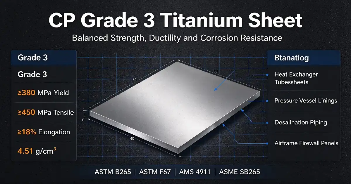 CP Grade 3 Titanium Sheet: Specs, Uses, and Buying Guide